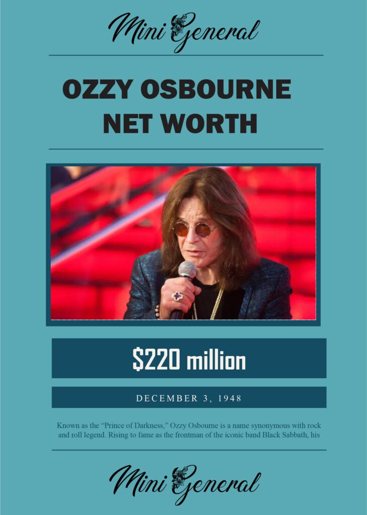Ozzy Osbourne Net Worth