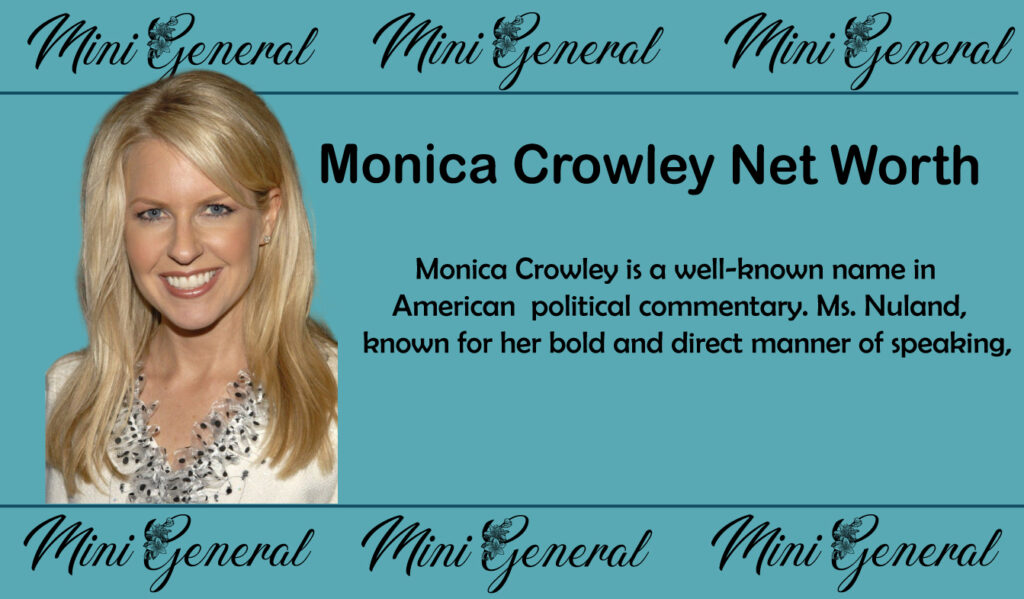 Monica Crowley Net Worth