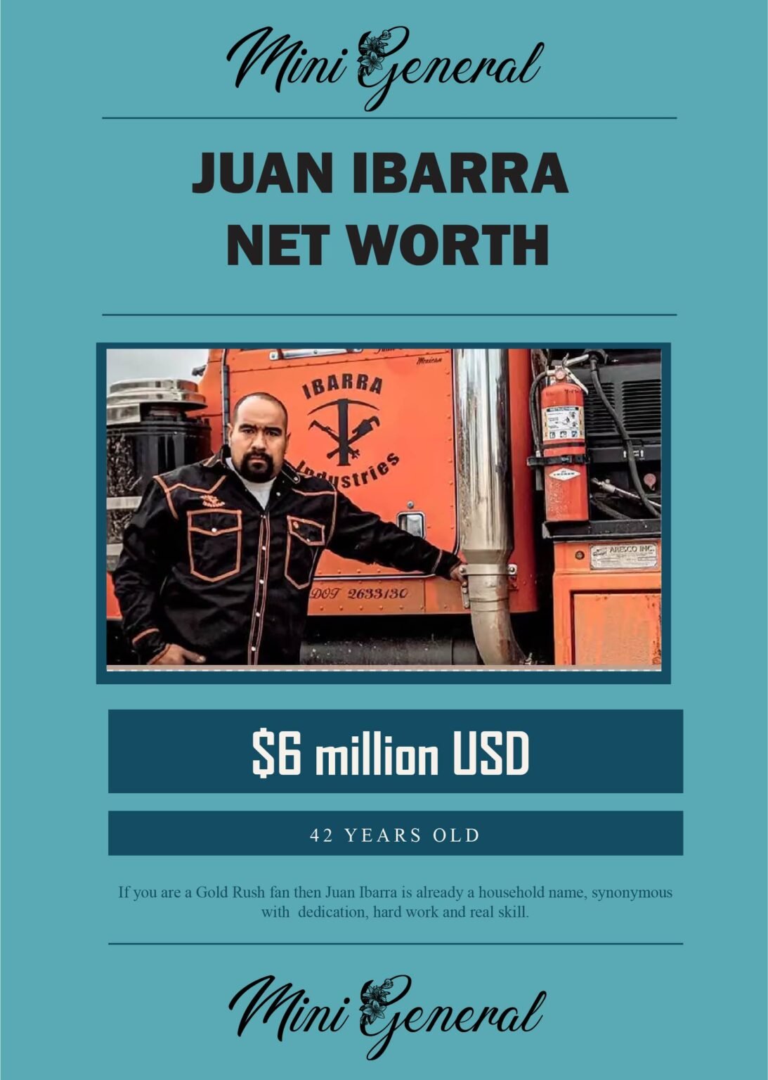 Juan Ibarra Net Worth Age, Wife Mini General